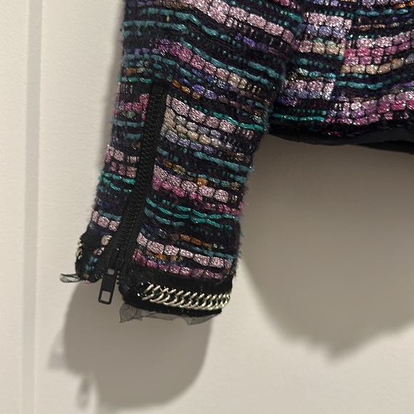 Milly crop jacket/blazer sz 6 multi-colored shimmer - Picture 10 of 17